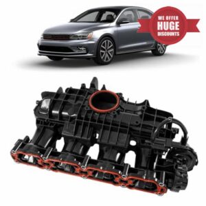 loosoo Engine Intake Manifold with Solenoid Valve & Sensor Compatible with VW Jetta/Beetle/Passat/Golf/SportWagen 1.8L 2.0L 2013-2019 Replace 06L133201AS 06L133201AB 06L133201FB