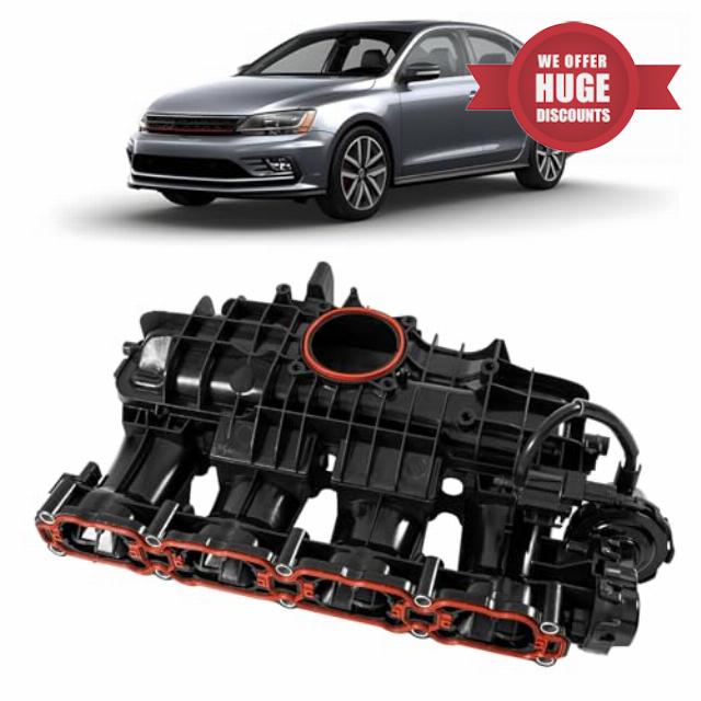 loosoo Engine Intake Manifold with Solenoid Valve & Sensor Compatible with VW Jetta/Beetle/Passat/Golf/SportWagen 1.8L 2.0L 2013-2019 Replace 06L133201AS 06L133201AB 06L133201FB