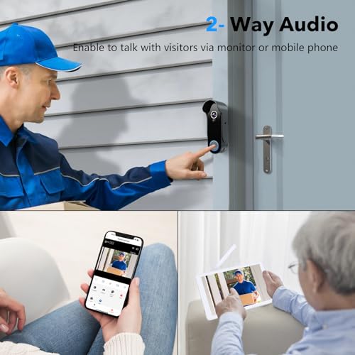 Wireless Doorbell Camera with Monitor Screen