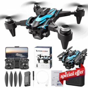 Brushless Motor FPV Drones With Gesture Control FPV Drone For Adults RC Drone 1080P Cameras Wind Resistance Headless Mode For Beginners Quadcopter Men Kids Gifts (BLACK)