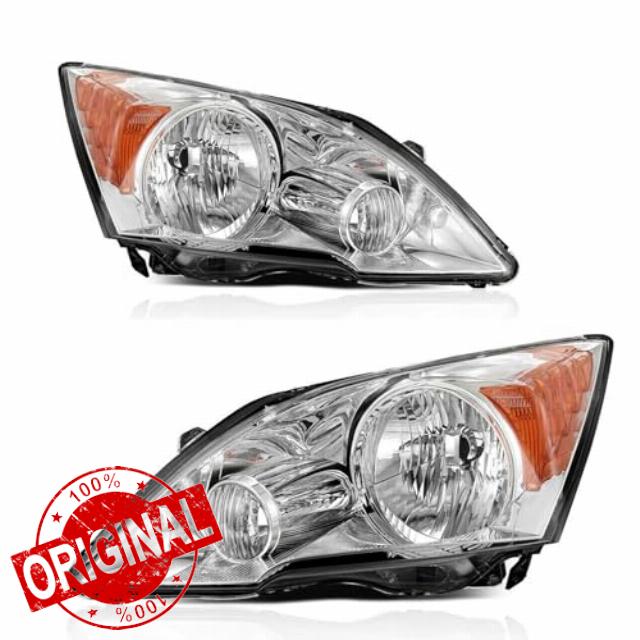 2Pcs Headlight Assembly Compatible with 2007-2011 Honda CRV CR-V Headlights Headlamp Driver Passenger Side