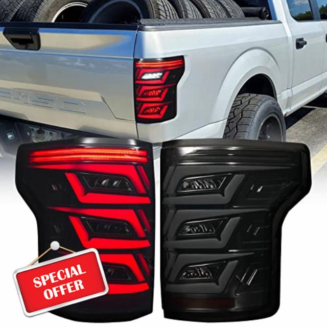 Led Tail Lights For 2015-2020 F150 Taillights Sequential Turn Signal Lights Brake Lights Rear Lamps (NOT WORK with BLIS and Factory LED Version)