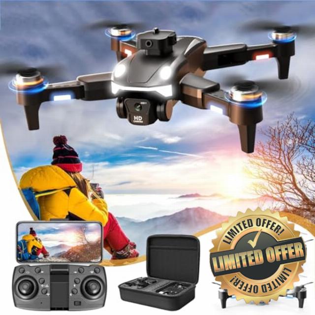 Brushless Motor Drone With 1080P Camera 2.4G WIFI FPV RC Quadcopter With Headless Mode Follow Me Altitude Hold Obstacle Avoidance Toys Gifts For Kids Adults (Blue)