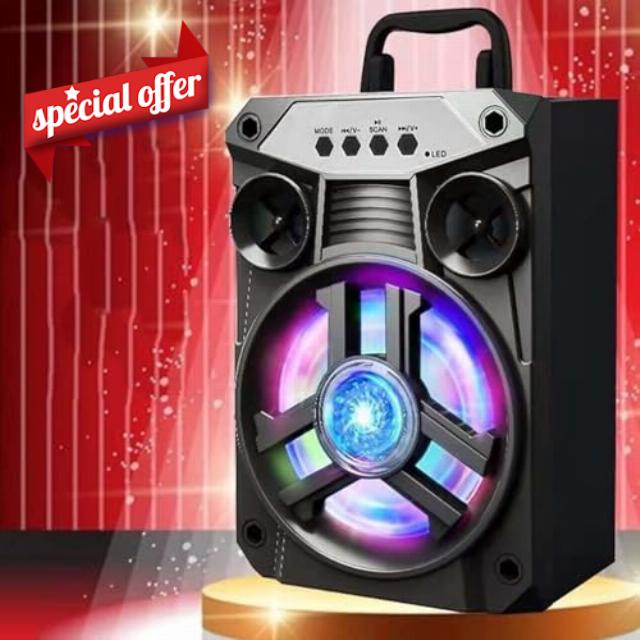 Portable Bluetooth Speakers with Double Subwoofer Bass