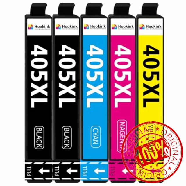 Hookink 405XL Ink Cartridge Multipack Compatible for Epson 405 XL Ink for Workforce Pro WF-7830DTWF WF-4820DWF WF-3820 WF-7840DTWF WF-4830DTWF WF-4820DWF WF-3825DWF WF-4825DWF WF-7835DTWF
