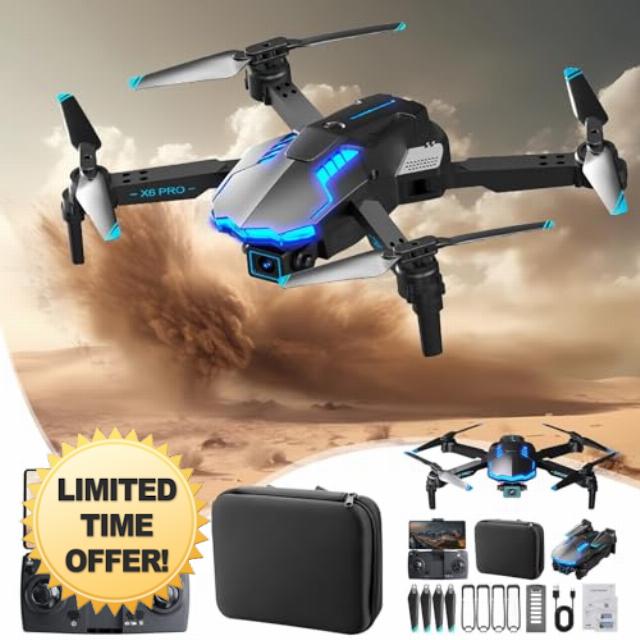 WIFI FPV Drone With 1080p HD Camera Altitude Hold Headless Mode Start Speed Optical Fl-ow Localization Remote Control Toys Gifts For Adults Men Begginer Gifts