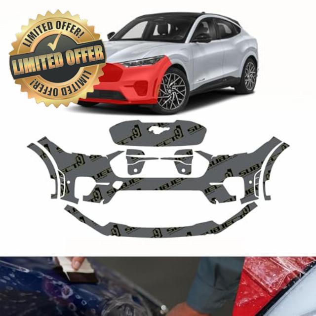 Pre-Cut PPF Front Bumper Paint Protection Film for Mustang Mach-E GT (2021 2022 2023) (with Parking Sensors)