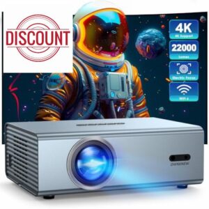 [Electric Focus]4K Projector with WiFi6 and Bluetooth 5.3