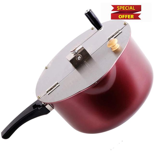 Generic Non-Stick Popcorn Pot Stove top Popcorn Maker - Manual with Anti-Scalding Handle