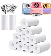 Instant Print Camera for Kids Compatible 12 Rolls Thermal Print Paper (Black&White)