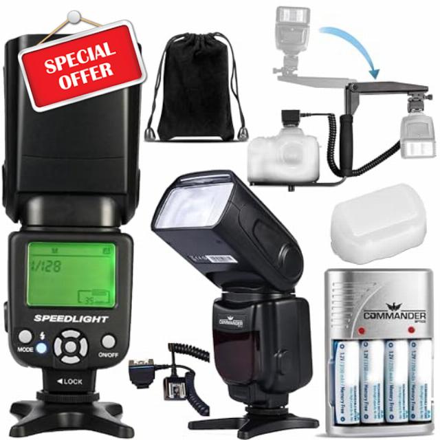 Speedlite Dedicated Electronic Flash Bundle for Canon EOS Rebel SL2