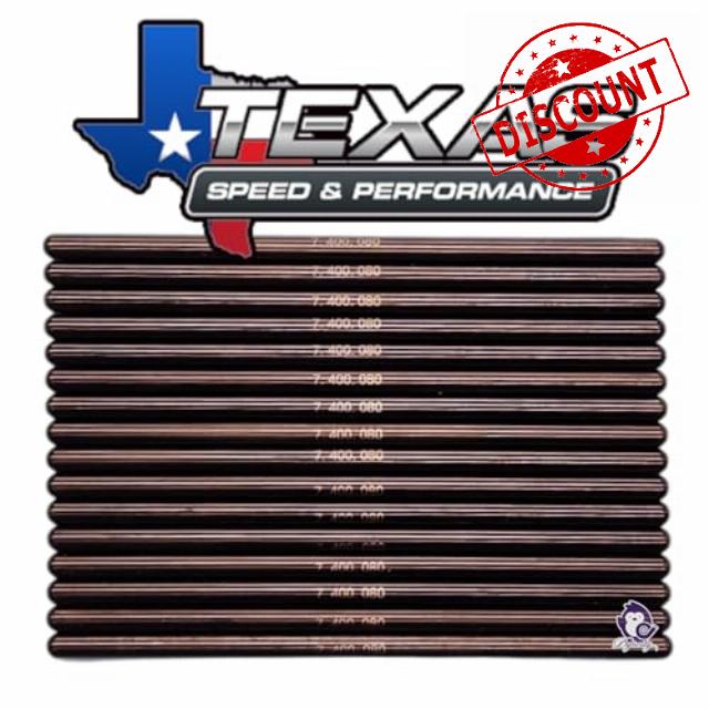 Texas Speed TSP 7.400" Chromoly Pushrods for GM LS LS1 LS2 LS3 LQ4 LQ9 5.3L 6.0L