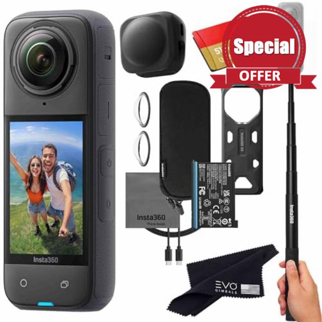 Insta360 X4 Basic Bundle-8K Waterproof 360 Action Camera with 1/2" 48MP Sensors