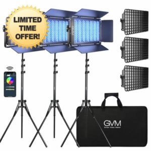 GVM 1500D RGB LED Video Light with Softbox