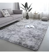 lekeplus 160x230cm Fluffy Soft Rug Living Room Bedroom Rugs, Large Area Anti-Skid Rug, Shaggy Was...