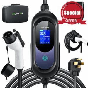 Level 2 EV Charger 32Amp 7.6kW 240V EV Charger Level 2 with Smart LED Screen
