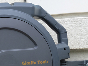 Automatic hose guide makes handling and storing hose more manageble.