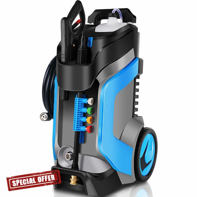 4200PSI Pressure Washer 4.0GPM Power Washers Electric Powered Water Pressure Washer Professional High Pressure Cleaner for Cars Driveways Fences Patios