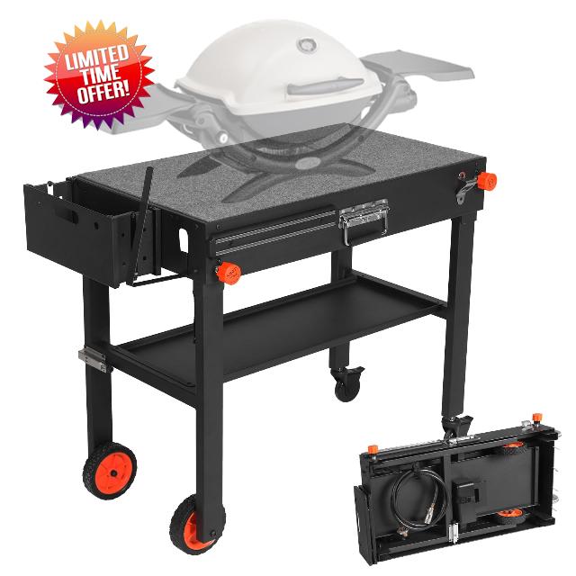 Grill Tables for Outside: Griddle Stand Fit 17 Inch Or 22 Inch Blackstone Griddle Universal Grill Cart