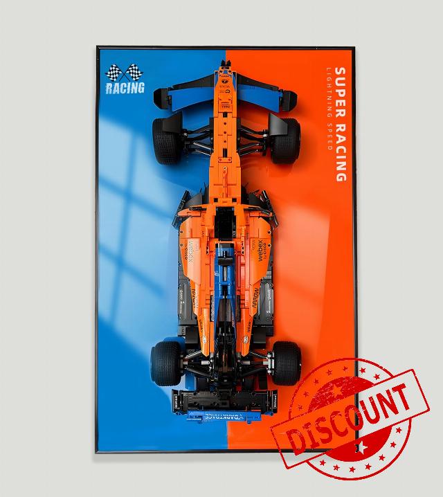 iCUANUTY Display Wall Board for Lego Technic McLaren Formula 1 42141