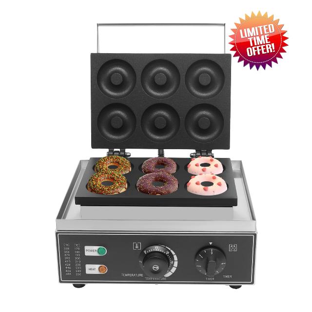 Commercial Waffle Donut Machine 6 Holes