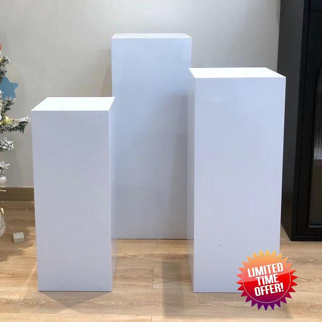 3Pcs Metal Display Pedestal Stand for Party