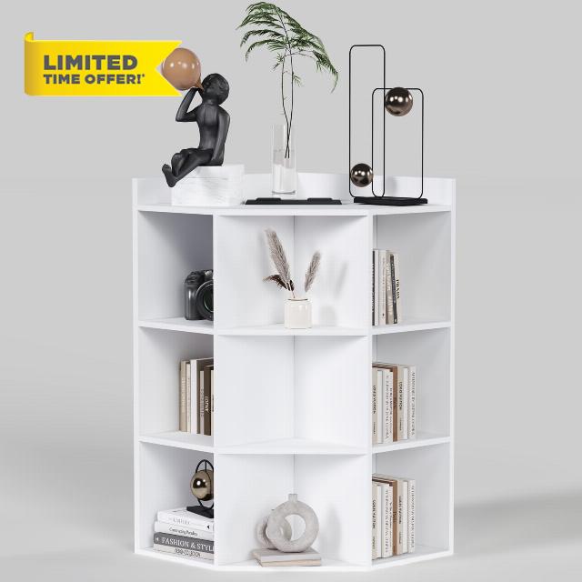 DMAITH Corner Cabinet Storage with USB Ports and Outlets