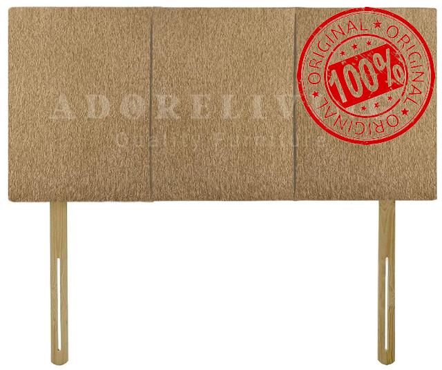 Serenity Headboards Divan Bed Headboard Alton Chenille 20 inch Height Padded Paneled Headboard (Caramel