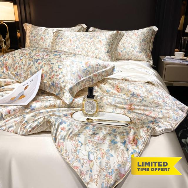 Bedding Silk Duvet Cover Queen Size