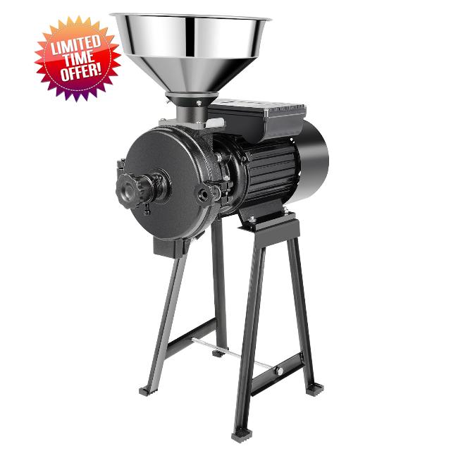 Electric Grain Mill Dry&Wet Corn Grinder with Funnel