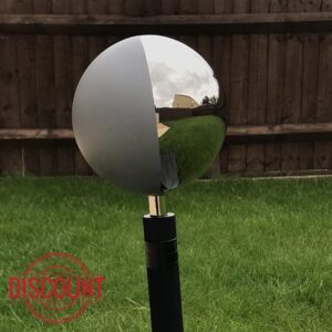 25cm VFX HDRI Ball Half Chrome/Half Grey Ball Profession Camera Reflector Stainless Steel Hollow Sphere Photographic Props Set for HDRI Lighting (Half Mirror Half Grey)