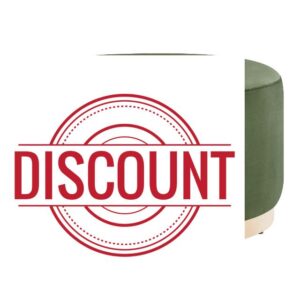 Modway Tilden 29 Inch Round Performance Velvet Upholstered Ottoman in Moss Green Natural - Round Ottoman Coffee Table for Living Room - Large Ottoman Foot Rest with Rubberwood Plinth Base