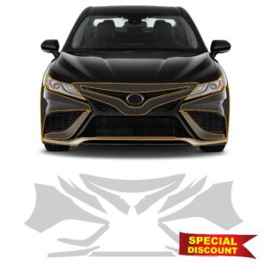 for 2021-2024 Toyota Camry SE XSE Edition PPF Precut Car Paint Protective Film Self Healing TPU HD Film Scratch Protector Exterior Accessories (Front Bars + Headlights 8Pcs)