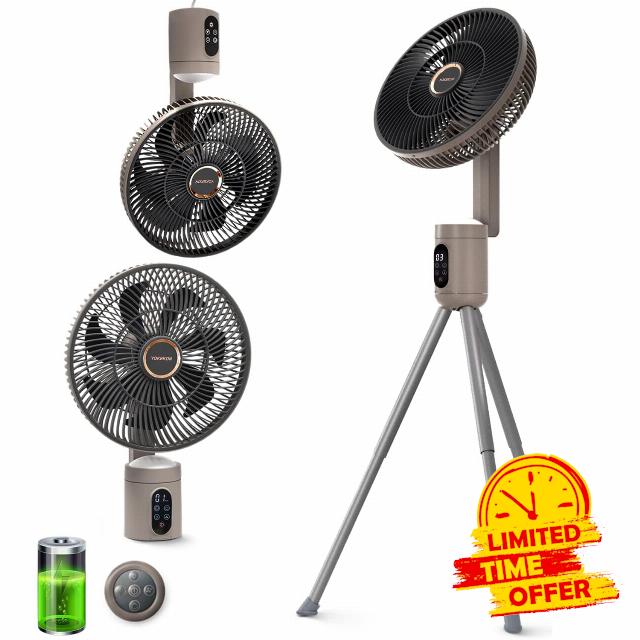 YOKEKON Oscillating Standing Outdoor Fan for Patio