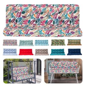 Waterproof 2-3 Seater Porch Swing Cushions with Backrest Thicken 5" Swing Bench Cushions for Outdoor Furniture Patio Garden Pad (Red Oak-60x40in)