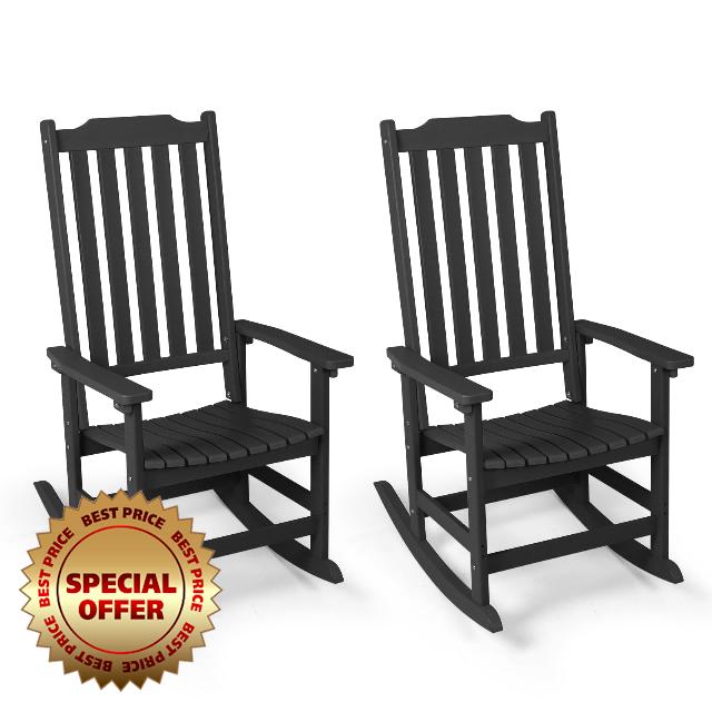 Mguio Outdoor Rocking Chairs Set of 2