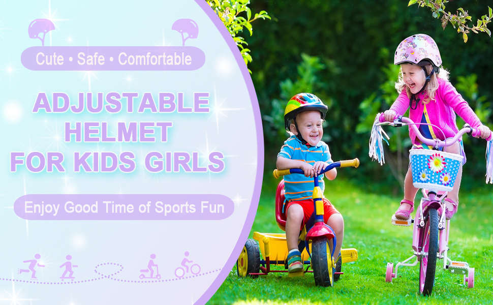 Kids girls bike helmet