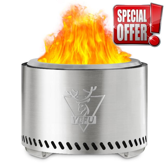 YEFU Smokeless Fire Pit 19 inch