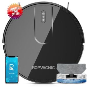 ROPVACNIC Robot Vacuum Cleaner Robot Vacuum and Mop Combo with 4000Pa Suction