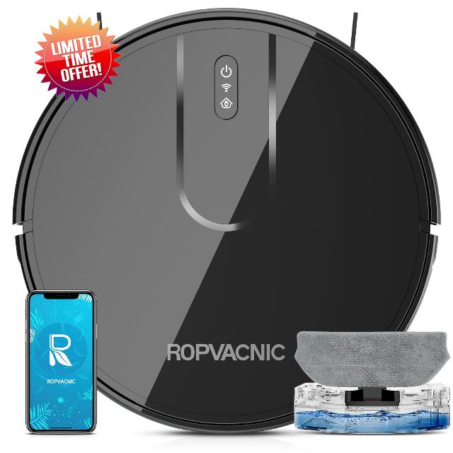 ROPVACNIC Robot Vacuum Cleaner Robot Vacuum and Mop Combo with 4000Pa Suction