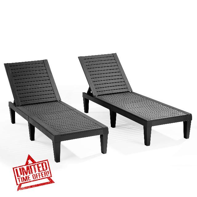 Nestl Patio Chairs - Waterproof Outdoor Chaise Lounge Chair
