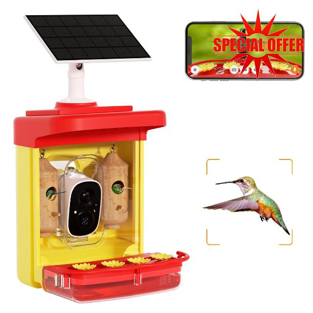 Bilantan HummerHi- Smart Hummingbird Feeder with Camera Solar Powered