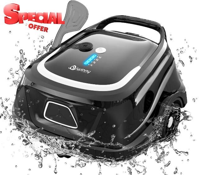 (2024 Upgraded) A1 Cordless Robotic Pool Cleaner with 4 Cleaning Cycles