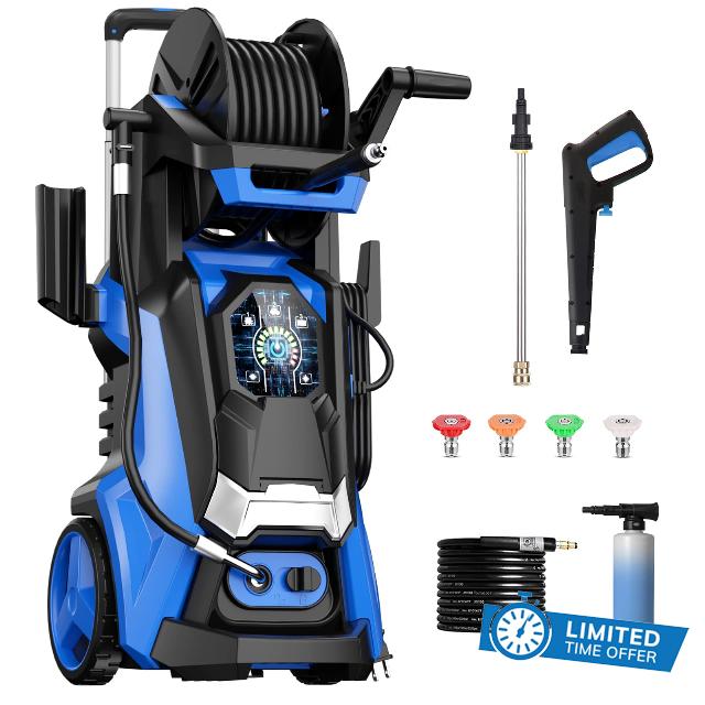 Electric Pressure Washer 4500 PSI 3.2 GPM Touch Screen Adjustable Pressure