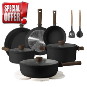 CAROTE 16pcs Pots and Pans Set Non Stick