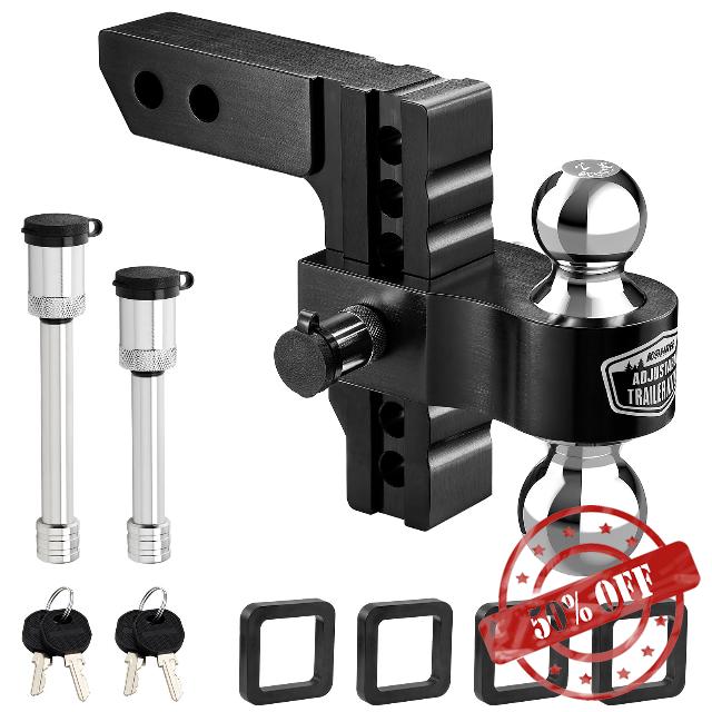 Kohree Adjustable Trailer Hitch Fit 2 Inch Receiver