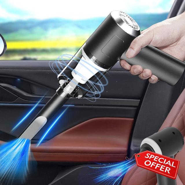 Handheld Car Vacuum Cleaner 120w Powerful Suction Small Car Vacuum Cleaner Mini Dusts Buster with USB Portable Vacuum Cleaner with Cleaning Cloth Daily Use #2024