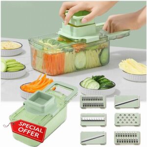 Versatile Multifunctional Grater with Six Cutting Tools
