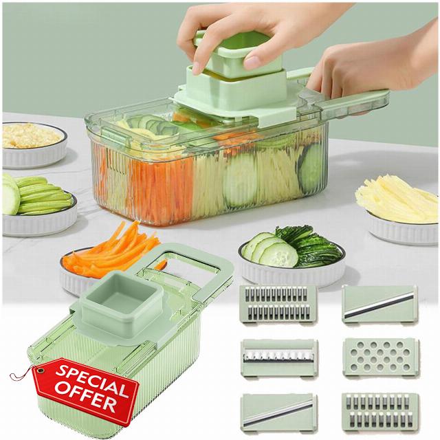 Versatile Multifunctional Grater with Six Cutting Tools