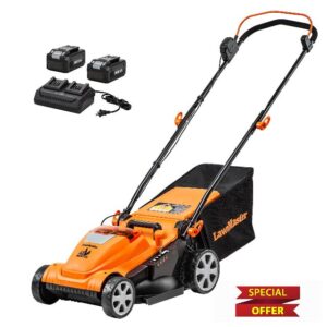 LawnMaster CLMF4815E 48V MAX* 15-inch Brushless Cordless Mower with 2X24V MAX* 4.0Ah Battery and a Dual Charger